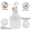 Outdoor USB Rechargeable Portable Lantern LED Lamp Light Bulb Camping Fishing