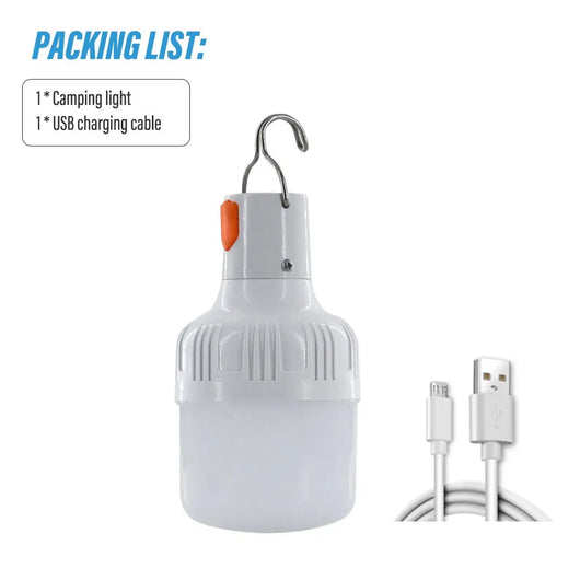 Outdoor USB Rechargeable Portable Lantern LED Lamp Light Bulb Camping Fishing